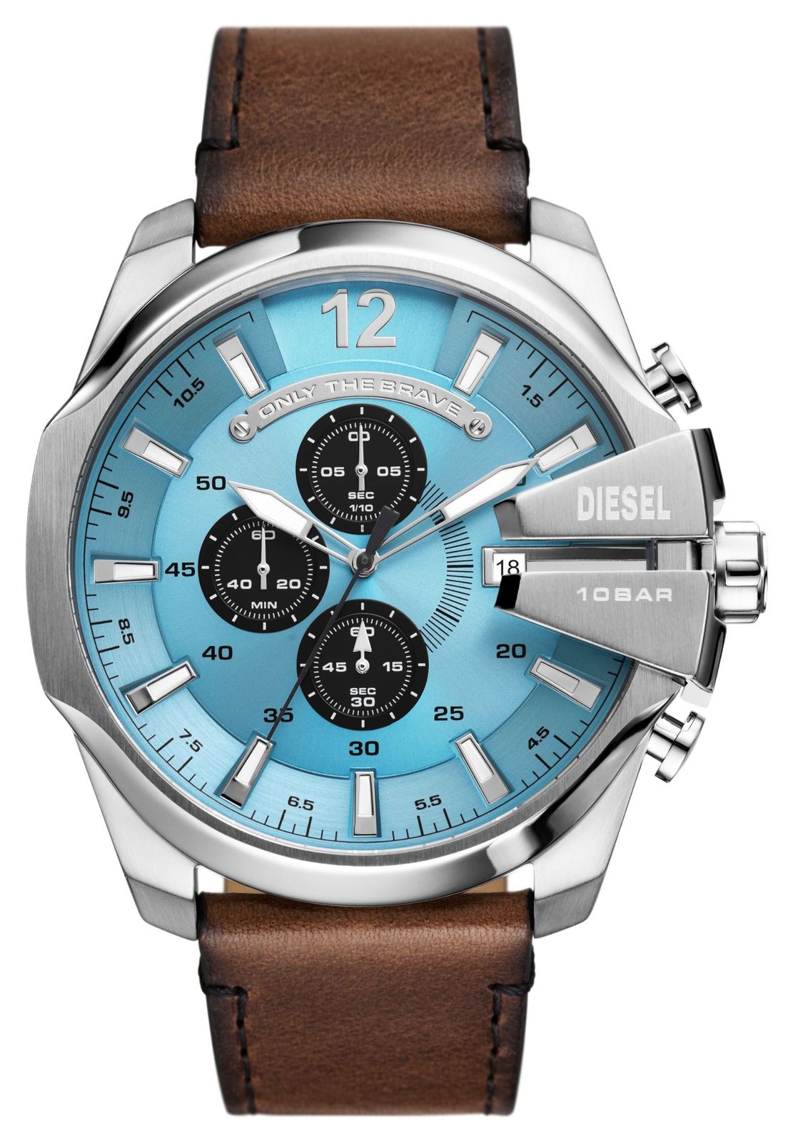 Diesel DZ4657 Men’s Mega Chief (51mm) Blue Dial / Brown Watch