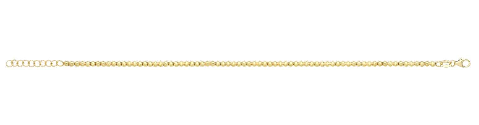 James Moore TH BR663 Ladies 9ct Yellow Gold 7"" Beaded Jewellery