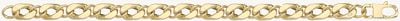 9ct Yellow Gold Hollow Curb Bracelet BR678