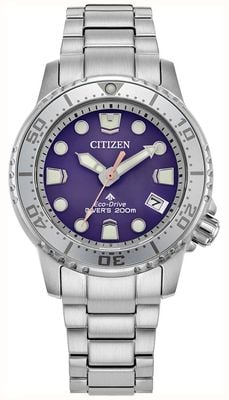 Citizen Eco-Drive Promaster Diver (37mm) Deep Purple Dial / Stainless Steel Bracelet EO2027-50X