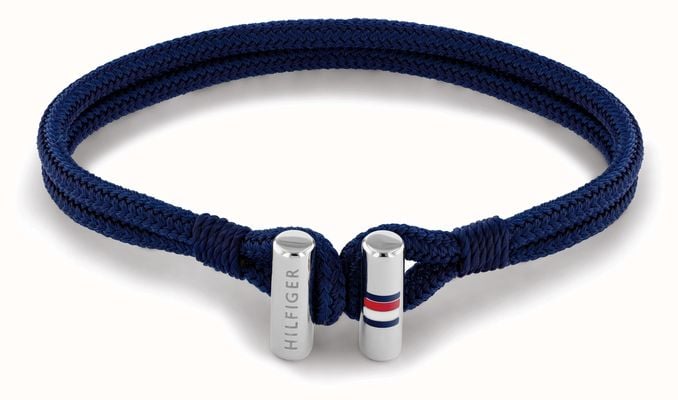 Tommy Hilfiger Unisex Nylon Blue Wrapped Bracelet 2790337