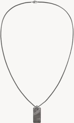Calvin Klein CK Metallic Waves Men's Grey Stainless Steel Dog Tag Necklace 35100032