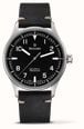 Damasko DF10 Three-Hand Manufacture (39mm) Black Dial / 'Vintage' Black Leather Strap Watch DF10 BLACK