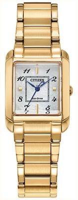 Citizen Eco-Drive L Bianca (22mm) Mother-of-Pearl Dial / Gold PVD Stainless Steel Bracelet EW5602-57D