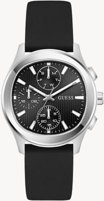 Guess PALMER Multifunction (40mm) Black Dial / Black Rubber Strap GW1077G1