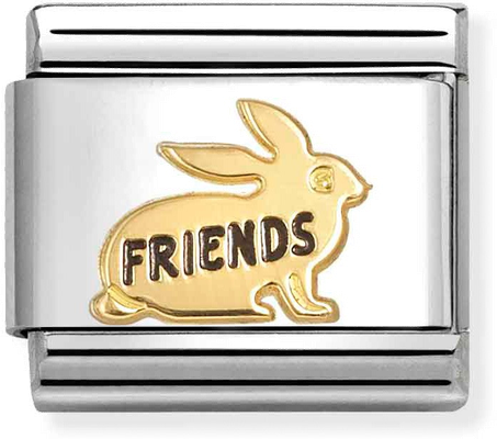 Nomination Classic Rabbit 18ct Gold Friends Charm 030285/73