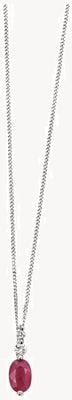 Elements Gold 9k White Gold Diamond Ruby Pendant Only GP734R