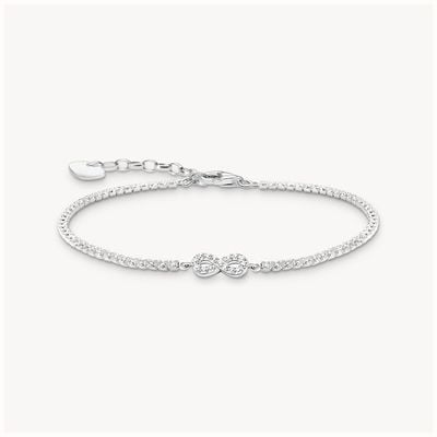 Thomas Sabo STERLING SILVER CZ INFINITY BRACELET A2176-051-14-L19V