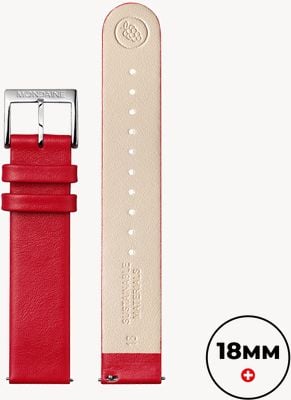 Mondaine Vegan Grape Leather Strap Only - Red - (18mm) FG311830Q