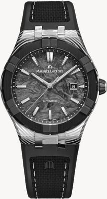 Maurice Lacroix AIKON-IC FROZEN CARBON DAMAS Limited Edition (43mm) Black Frozen Carbon Dial / Black Bi-Rubber Strap Watch AC6008-K1C34-130-3