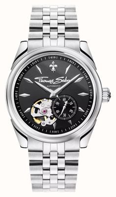 Thomas Sabo Open-Heart Automatic (36mm) Black Dial / Stainless Steel Bracelet WA0414-201-203-36