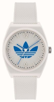 Adidas PROJECT TWO White Dial White Resin Strap AOST23048