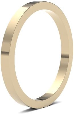 James Moore Wedding Rings | 9ct Yellow Gold | 2mm | Heavy | Flat | AG_2LHF-9Y