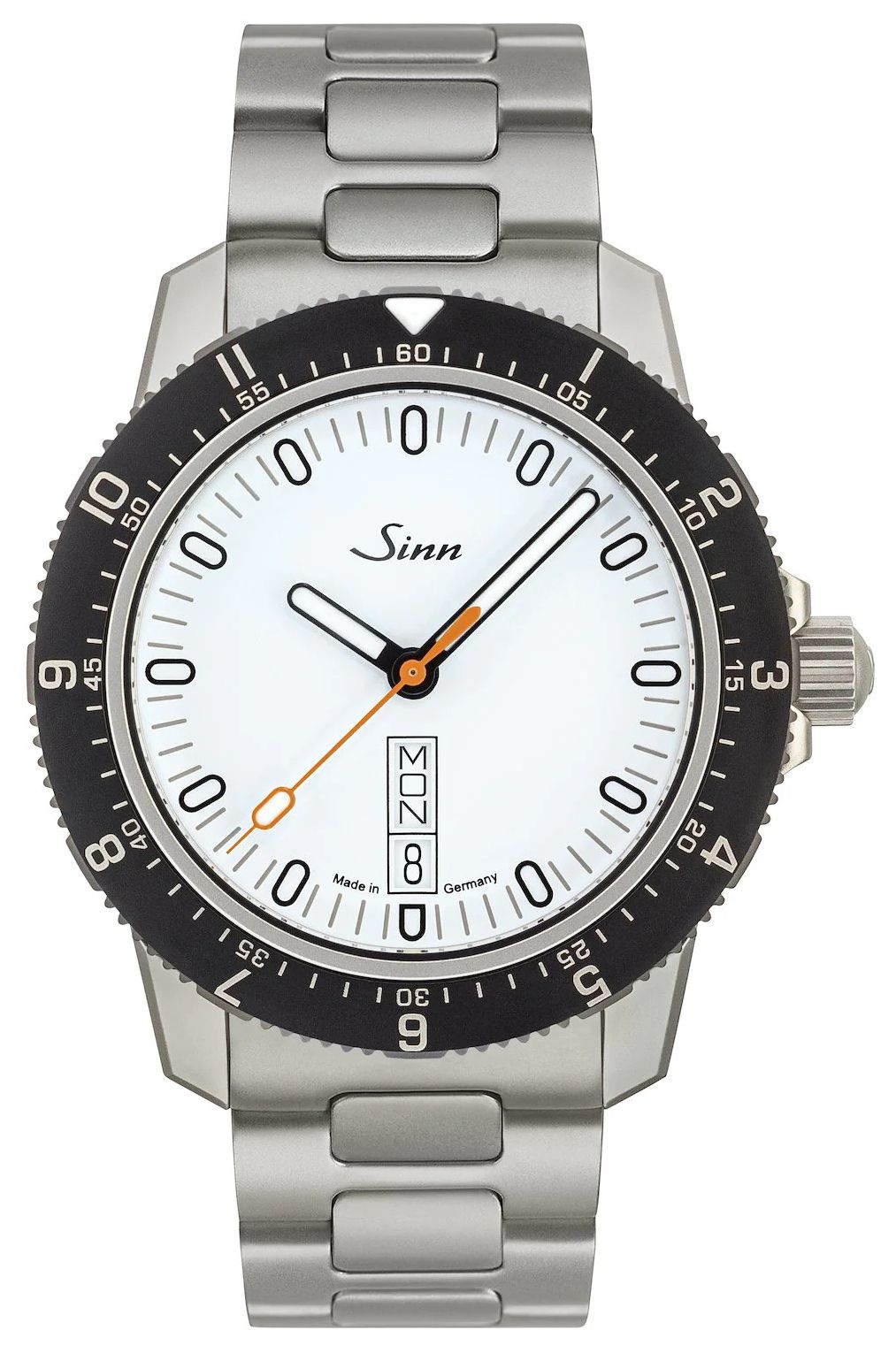 Sinn 105.011 H-LINK 105 St Sa W H-Link Bracelet / White Dial Watch