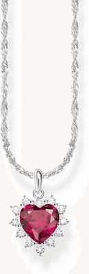 Thomas Sabo Silver Necklace With Heart Pendant Romance KE2305-013-10-L45V