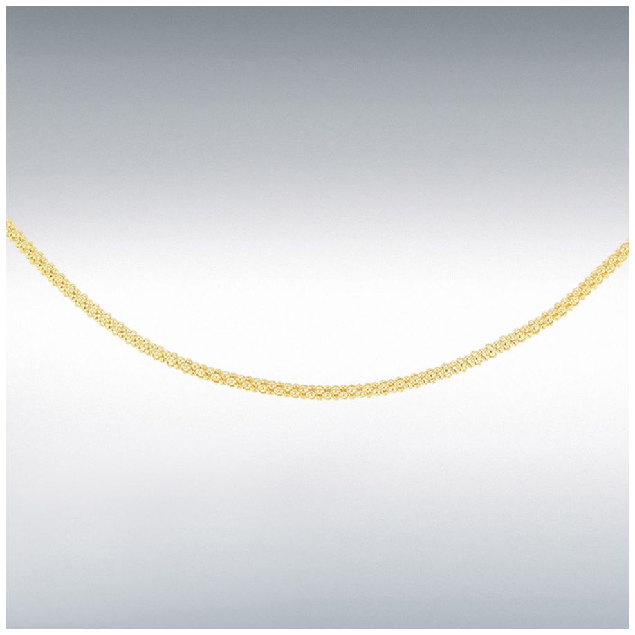 James Moore & Co 8.18.0374 Silver Gold Plated Popcorn Chain Jewellery