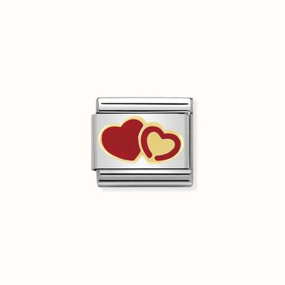 Nomination CLASSIC Gold Love Double Hearts Series Charm 030253/29