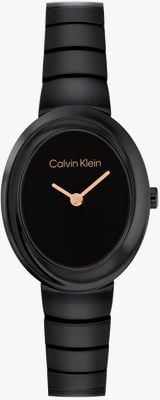 Calvin Klein TWISTED BEZEL Two-Hand Quartz (24mm) Black Dial / Black PVD Stainless Steel Bracelet 25100150