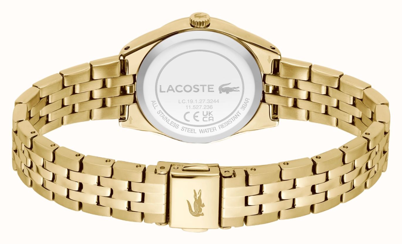 Lacoste Parisienne Tuilerie Quartz (30mm) Gold Dial / Gold PVD Stainless Steel Bracelet 2001303 - alternate view 3