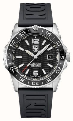 Luminox Pacific Diver Automatic (42mm) Black Wave Dial / Black Rubber Strap XS.3101