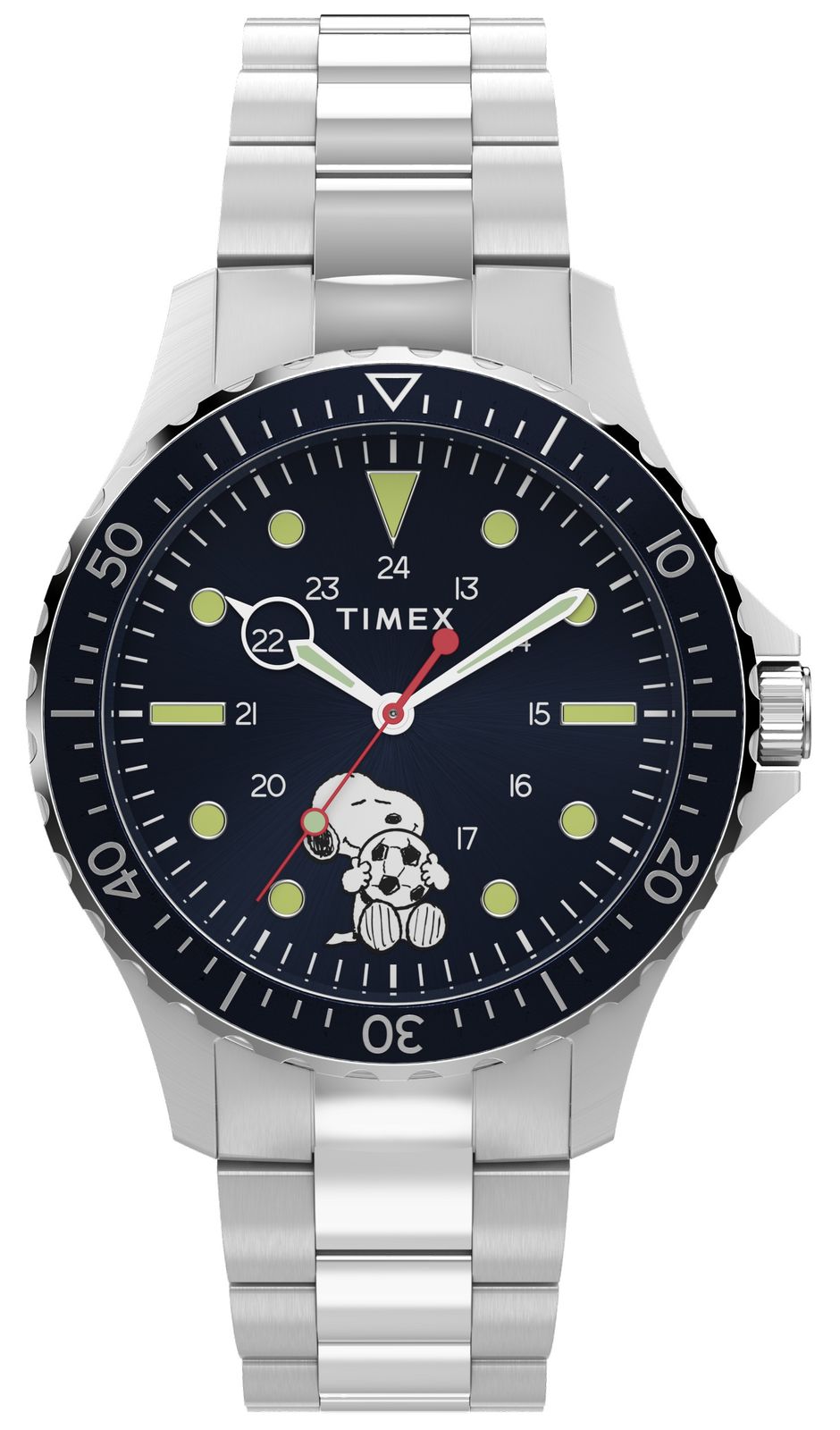 Timex TW2Y53900 x Peanuts Navi Snoopy Soccer (41mm) Deep Watch