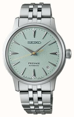 Seiko Presage ‘Frozen Mojito’ Diamond Cocktail Time (34mm) Mint Green Dial / Stainless Steel Bracelet SRPL63J1