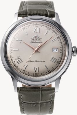Orient Bambino Automatic (40.5mm) Grey Dial / Grey Leather Strap RA-AC0025N30B