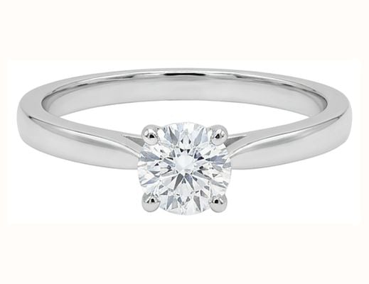 Lab-Grown Platinum Round Brilliant Cut 0.50ct D-VS2 Ring MPSS-0709