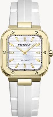 Herbelin Cap Camarat Diamond (30mm) Mother-of-Pearl Dial / White FKM Rubber Strap 17546P1N89CW