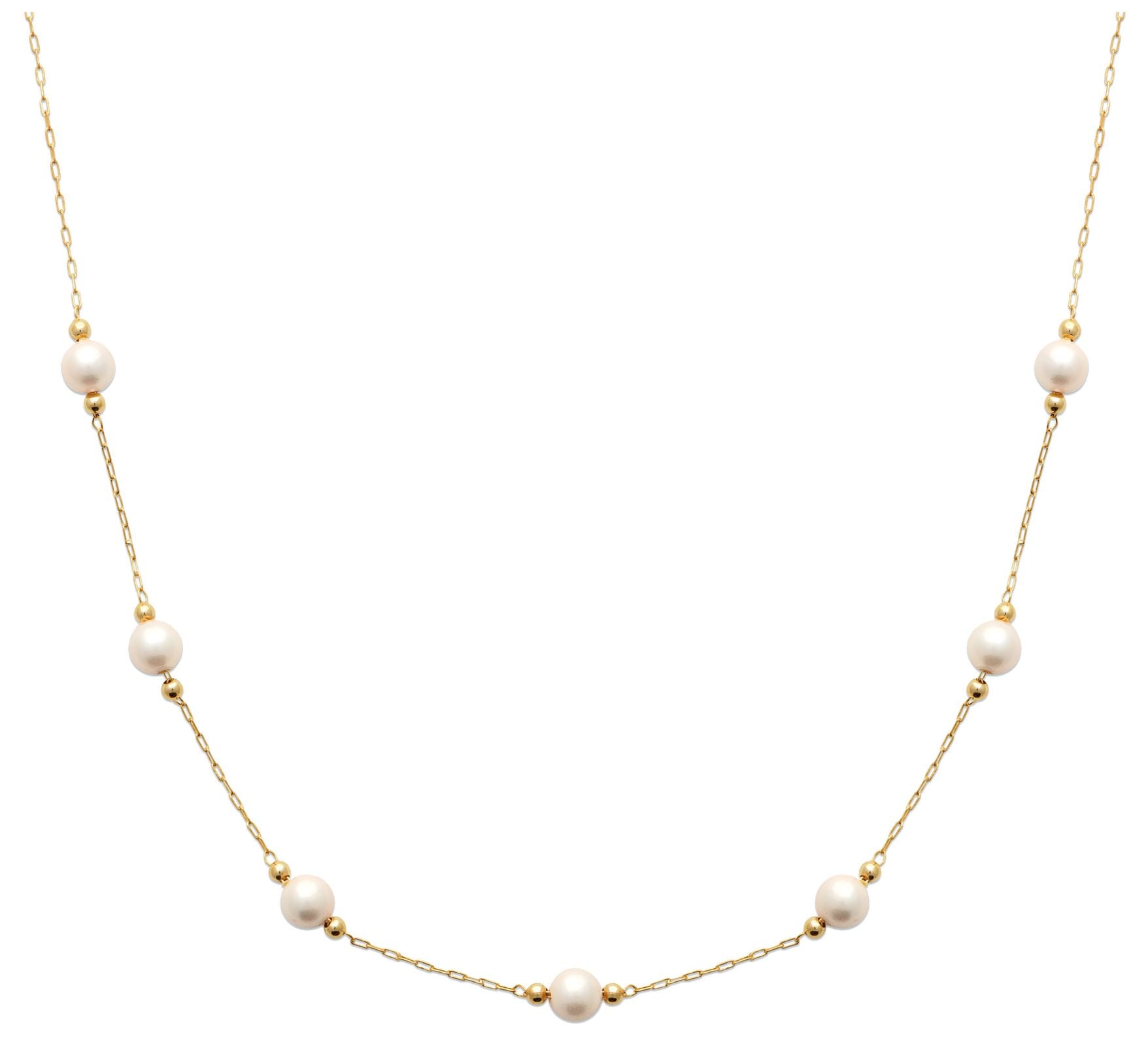 Burren Jewellery N1022 18k Gold Plate And Pearl And Ball