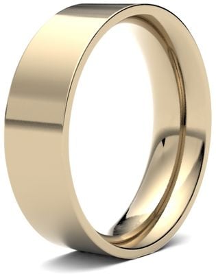 James Moore Wedding Ring  | 9ct Yellow Gold | 6mm | Medium | Size Flat Court | AG_6GME-9Y AG_6GME-9Y