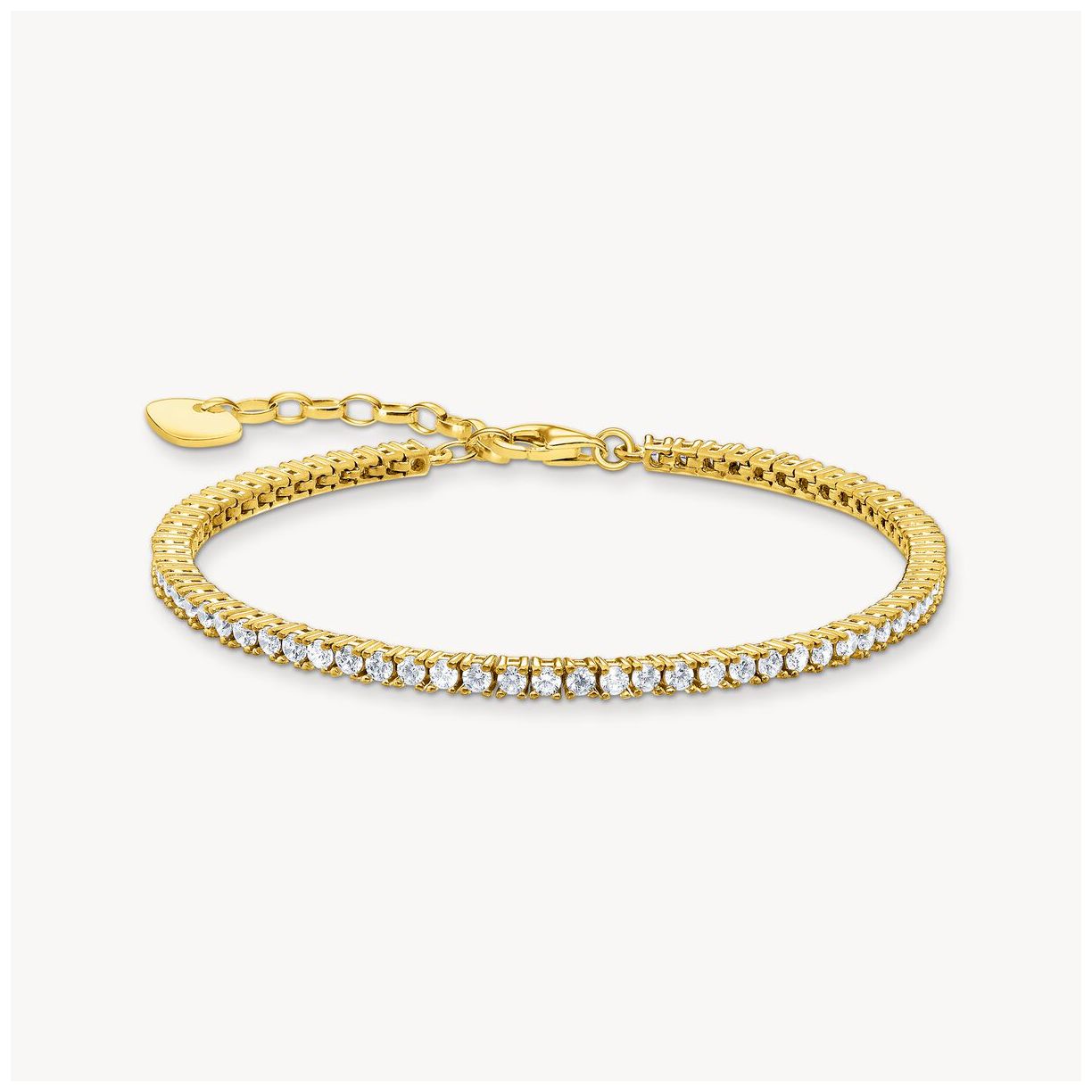 Thomas Sabo A2021-414-14-L19V Gold-Plated Tennis Bracelet Jewellery