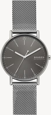 Skagen Men's Signatur Grey-Plated Milanese Mesh Bracelet SKW6577