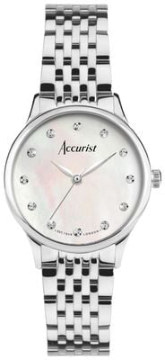 Accurist Women's Dress Diamond Quartz (28mm) Mother-of-Pearl Dial / Stainless Steel Bracelet 77000