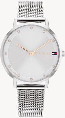 Tommy Hilfiger Women's Pippa (34mm) Silver Dial / Stainless Steel Mesh Bracelet 1782665