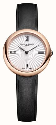 Baume & Mercier Joia de Baume & Mercier Quartz (28mm) Silvery Sun-Satin Dial / Black Calfskin Strap 10849