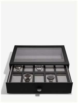 Stackers Pebble Black 10 Piece Watch Drawer 76134
