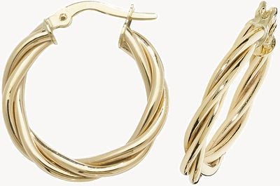 Treasure House 9ct Yellow Gold 10mm Hoop Earrings ER1006-10
