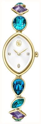 Swarovski Gema Quartz (20mm) Silver Dial / Gold PVD Stainless Steel Bracelet 5749569