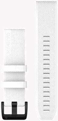 Garmin QuickFit 22 Strap Only  White With Black Stainless Steel 010-12901-01