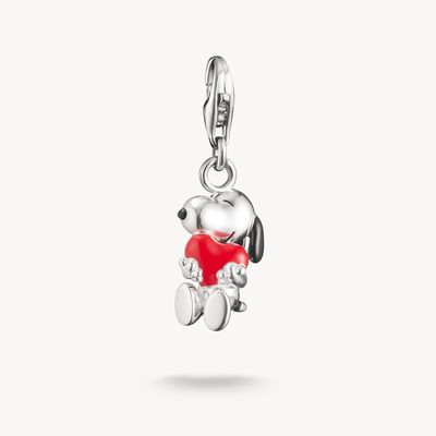 Thomas Sabo Silver Charm Pendant Snoopy & Heart PEANUTS Original 2226-664-10