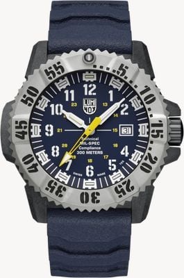 Luminox MIL-SPEC Deep Blue 3350 Series (46mm) Deep-Blue Dial / Deep-Blue Rubber Strap + Black Webbing Strap Watch XL.3355.SET