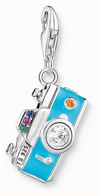 Thomas Sabo Camera Charm Pendant | Sterling Silver | Blue Enamel 1924-340-7