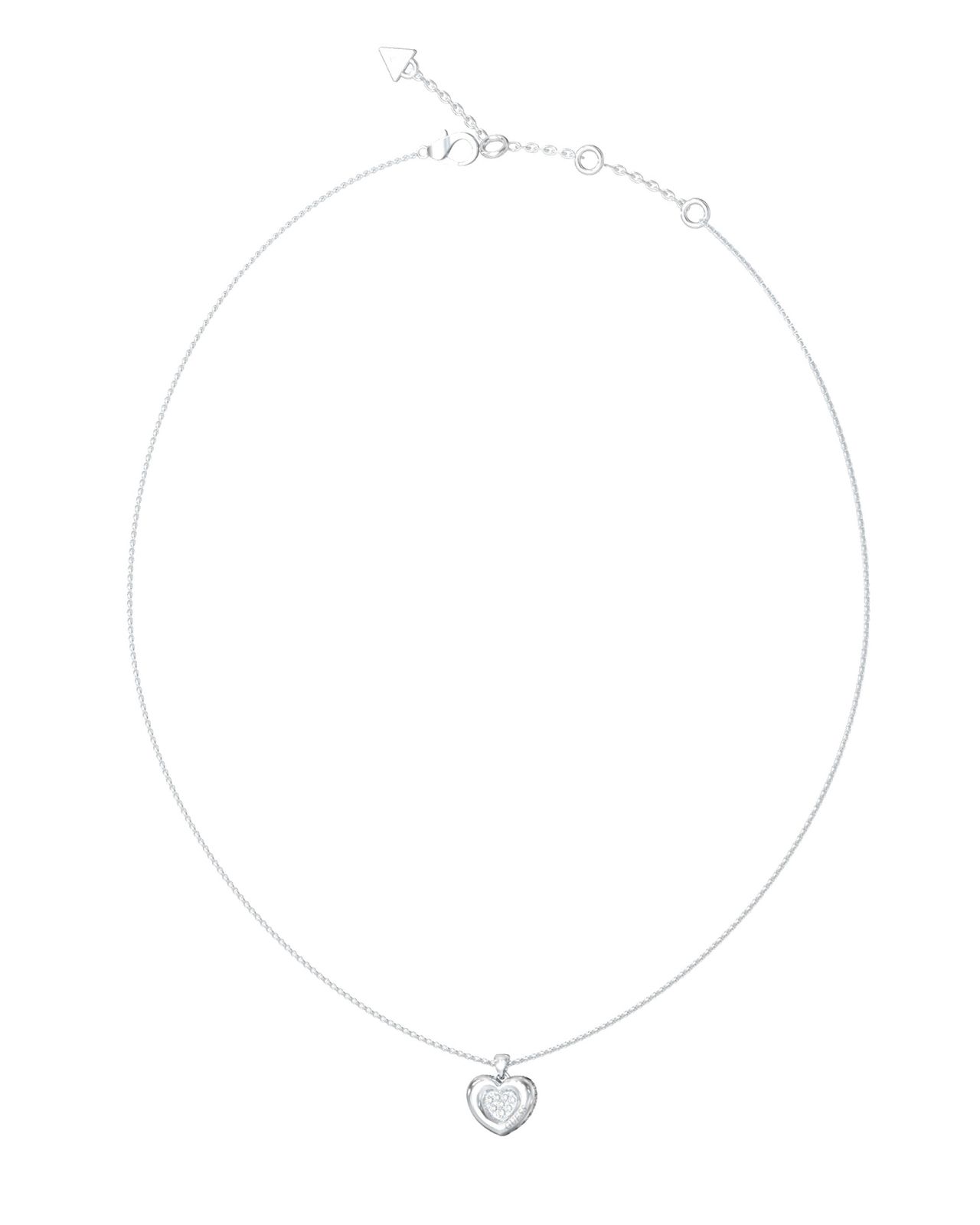 Guess UBN05463RH Guess Womens L.O.V.E. 16-18″ Heart Pave Jewellery