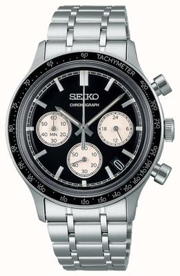 Seiko Racing Sports Chronograph (38.7mm) Black Dial / Stainless Steel Bracelet SSB479P1