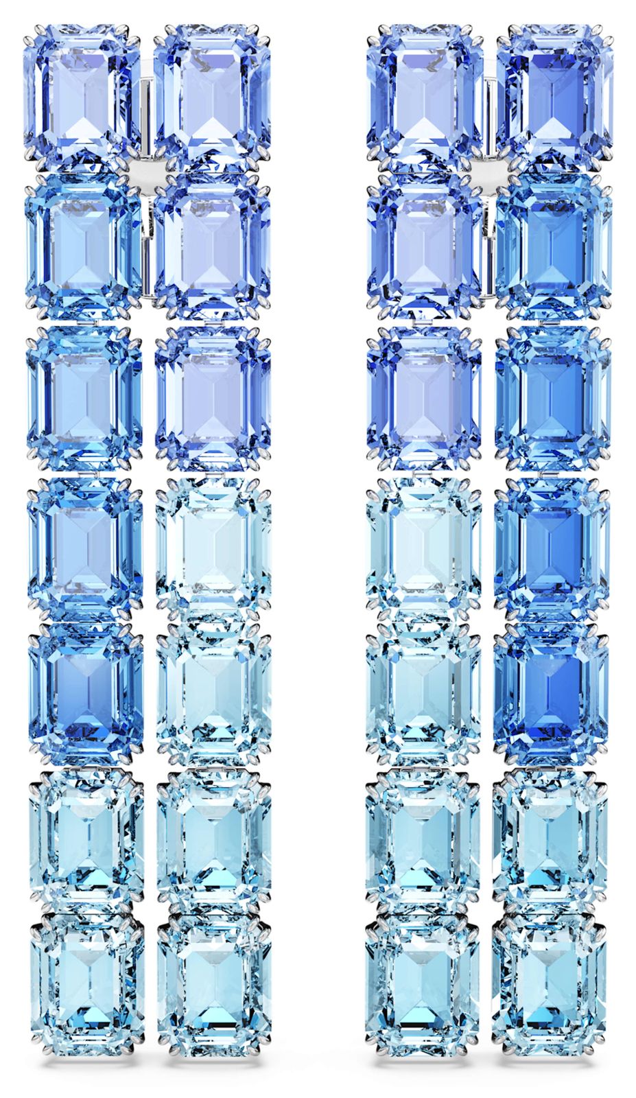 Swarovski 5696517 Millenia Clip Earrings Octagon Cut Blue Jewellery
