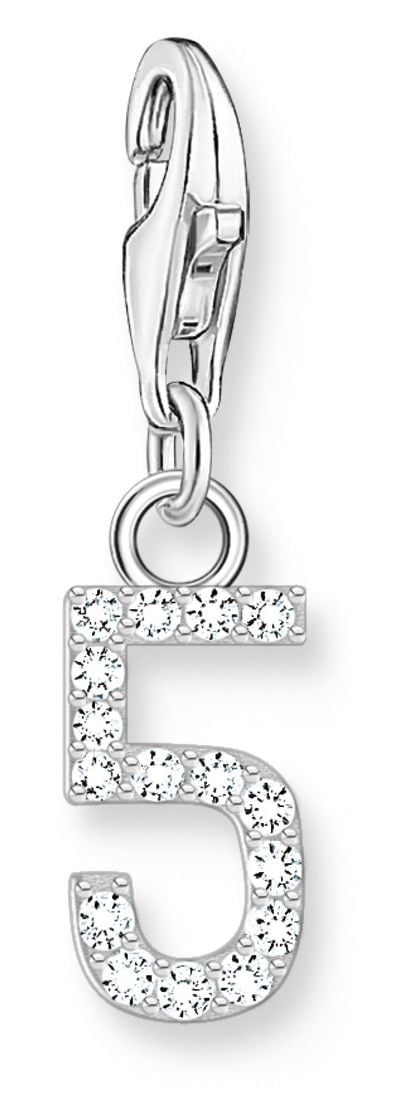 Thomas Sabo 2129-051-21 Silver Charm Pendant Number 5 With Jewellery