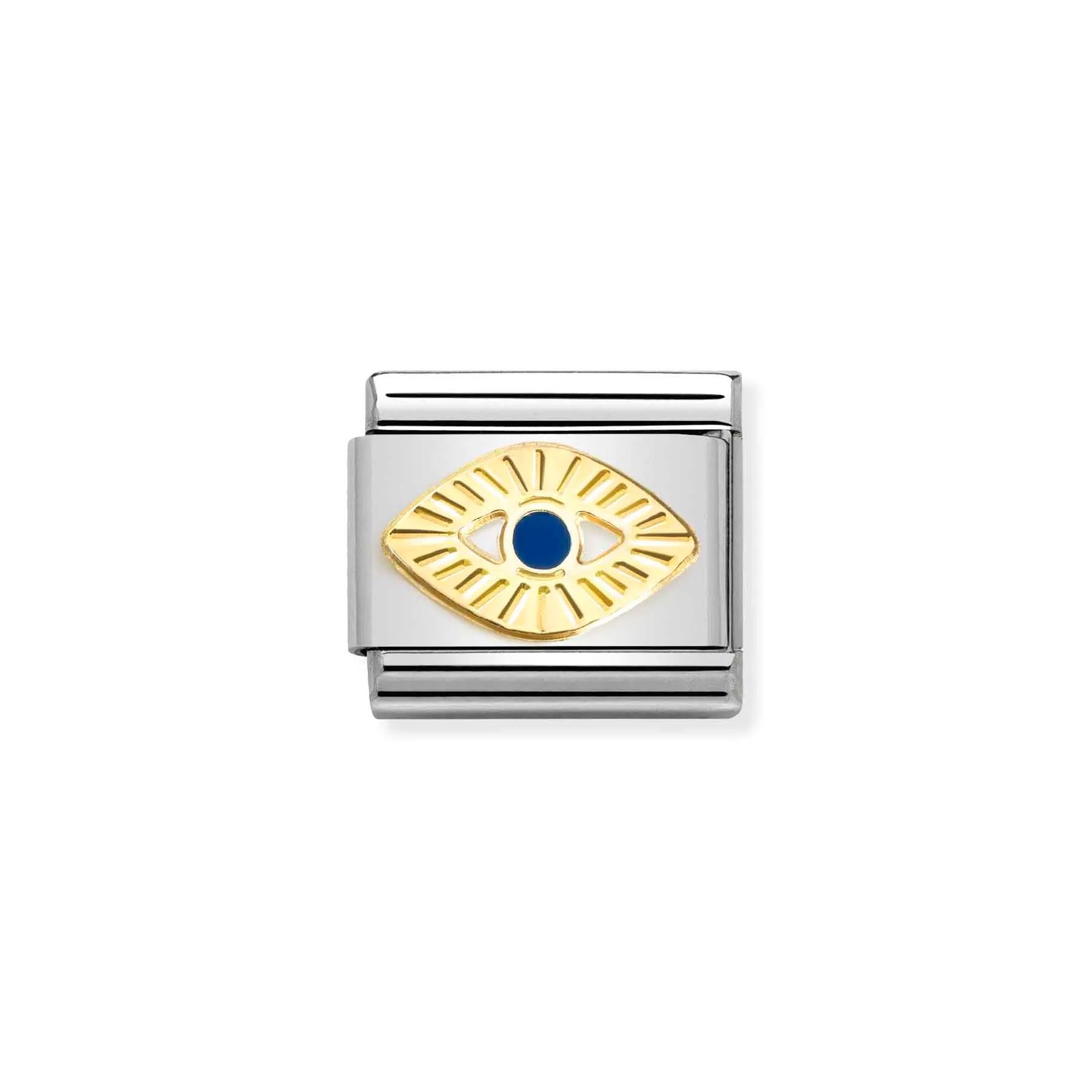 Nomination 030285/65 Classic Eye 18ct Gold & Steel Enamel Jewellery