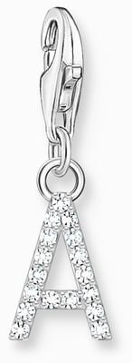 Thomas Sabo Charm Pendant Letter A With White Stones Silver 1938-051-14