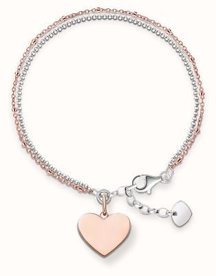 Thomas Sabo Bracelet Heart Rose Gold and Silver LBA0102-415-12-L19,5V